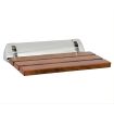 AWS Folding Teak Wood Slatted Friction Shower Seat