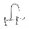 Deva Lever Action 6" Levers Bridge Sink Mixer with Adjustable Leg Centres - Chrome