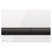 Alca Flush Plate Basic, Pre-Wall Installation Systems - White / Black Buttons