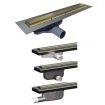 Purusline Living 600mm Linear Drain, Brushed Brass Frame & Tile Insert - Outlet Choice