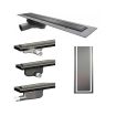 Purus Living 600mm Linear Drain, Micro Cement, Brushed Grey Grate - Outlet Choice