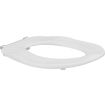 Pressalit Toilet Seat Ergosit without Cover, Extra Strong Crossbar Hinge (D92) - White