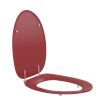 Pressalit Toilet Seat Dania, with Cover, Extra Strong Crossbar Hinge (D92) - Red