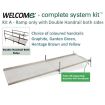 Welcome Ramp Kit A, Choice of 120 to 480cm Ramp Lengths, STD Ht. 33cm - 2x Double Handrails, 4x Colours