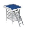 Granberg Changing Table 327, Fixed Height, Border Height 50mm with Mattress, Ladder and 4x Baskets - 800x800mm