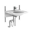 Granberg Manual Height Adjustable Washbasin - BASICLINE 403-15-05 - Incl. Mixer Tap with 150 mm Lever - White