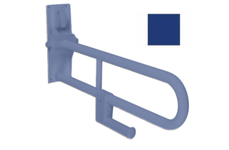 AKW 1800 Series - Hinged Fold-up Double Hairpin Rail (32mm) Blue