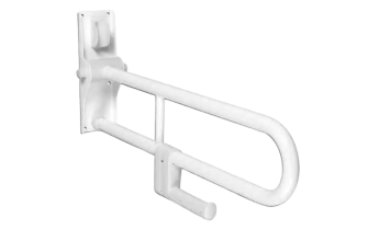 AKW 1800 Series - Hinged Fold-up Double Hairpin Rail (32mm) White