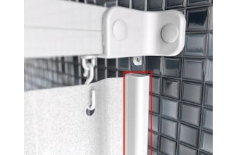 AKW Captive Shower Curtain System - 2m Length (Curtain not included)