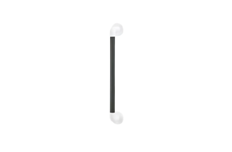 AKW - 600x32mm Straight Plastic Fluted Grab Rail - Mid-grey