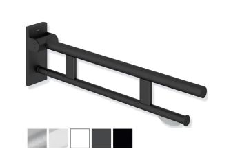 HEWI System 900 - 700mm Mobile Hinged Support Rail Duo, w/ TRH, OPT Leg & Cover Plates - Choice of Finish