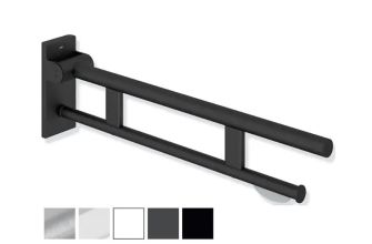 HEWI System 900 - 900mm Mobile Hinged Support Rail Duo, w/ TRH, OPT Leg & Cover Plates - Choice of Finish