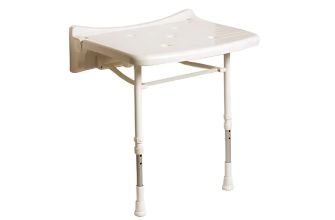AKW 2000 Series Standard Fold-Up Shower Seat White Seat - No Pad