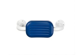 AKW - PU Padded Toilet Back Rest Rail - Blue
