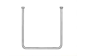 AKW White U Shaped Curtain Rail, w/ Hooks & Gliders, Choice of Size