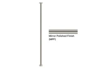 AWS Chelsea Foor to Ceiling Grab Pole, Full Ribbed Grip SS, 35mm Dia. Custom Length up to 2743mm - Mirror Polish Finish