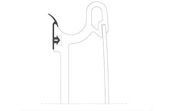 Pressalit Care PLUS Water Seal Strip for Horizontal Plus Wall Track - 3000mm Length