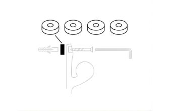 Pressalit Wall Track Sealing Rings - 10x