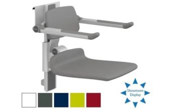 Pressalit R7464 PLUS Shower Seat 450, Manually Height and Sideways Adjustable - Choice of Colour