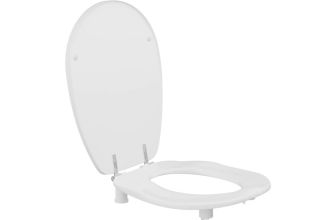 Pressalit Toilet Seat Ergosit with Cover, 50mm Raised - White