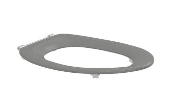 Pressalit Toilet Seat Dania without Cover, Extra Strong Crossbar Hinge (D92) - Anthracite Grey