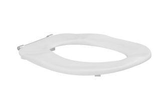 Pressalit Toilet Seat Ergosit without Cover, Extra Strong Crossbar Hinge (D92) - White