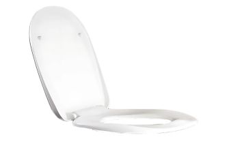 AKW White Ergonomic Toilet Seat with Lid